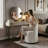 Swivel Upholstered Dining Chair With Backrest, 360 Degree Swivel Side Chair For Dining Room, Balcony, Parlour-1415717300