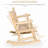 Classic Log Style Rocking Chair In Wood - , Backyard, Garden, Patio, 550 Lbs Capacity, Natural, Two Person 2 With Ornament Comfortable For Backyard
