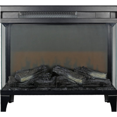 24" Electric Fireplace With Three Sided Glass - 5000 Per Hour Heat, 11 Temp Options, 4 Flame Colours, 5 Brightness Levels, Infrared Quartz Heating, Freestanding, Simple Install, Remote Included 24