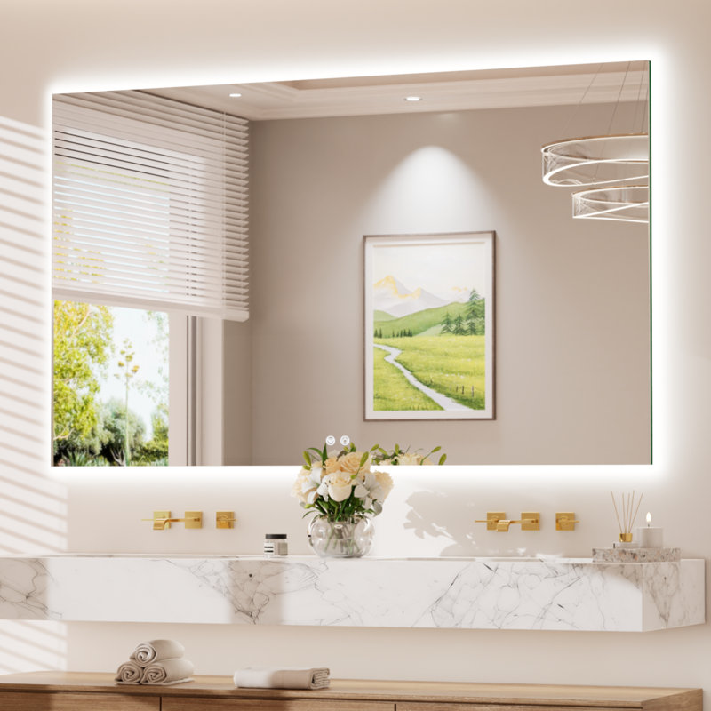 Armadale Backlit LED Anti-Fog Bathroom Mirror, 36" x 60"