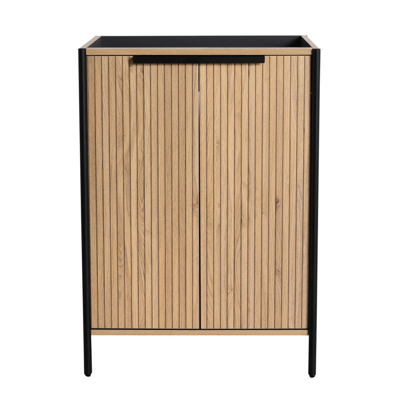 Meuble-lavabo 24 po en contreplaqué, base contemporaine en contreplaqué, objet élégant, 23"
