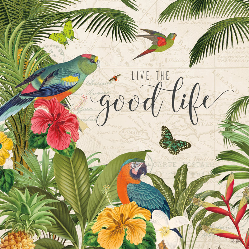 Parrot Paradise IV by Katie Pertiet - Wrapped Canvas Print, 76cm H x 76cm W