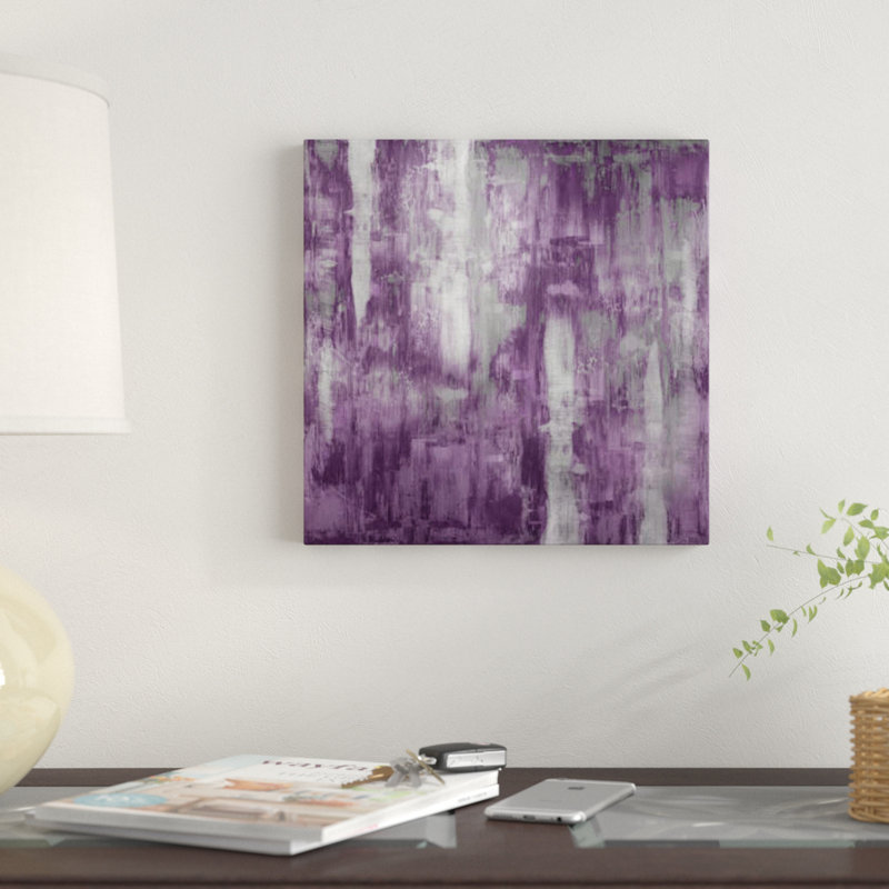 « améthyste gradation », reproduction sur toile, H 12 po x l 12 po x P 0,75 po, Toile tendue
