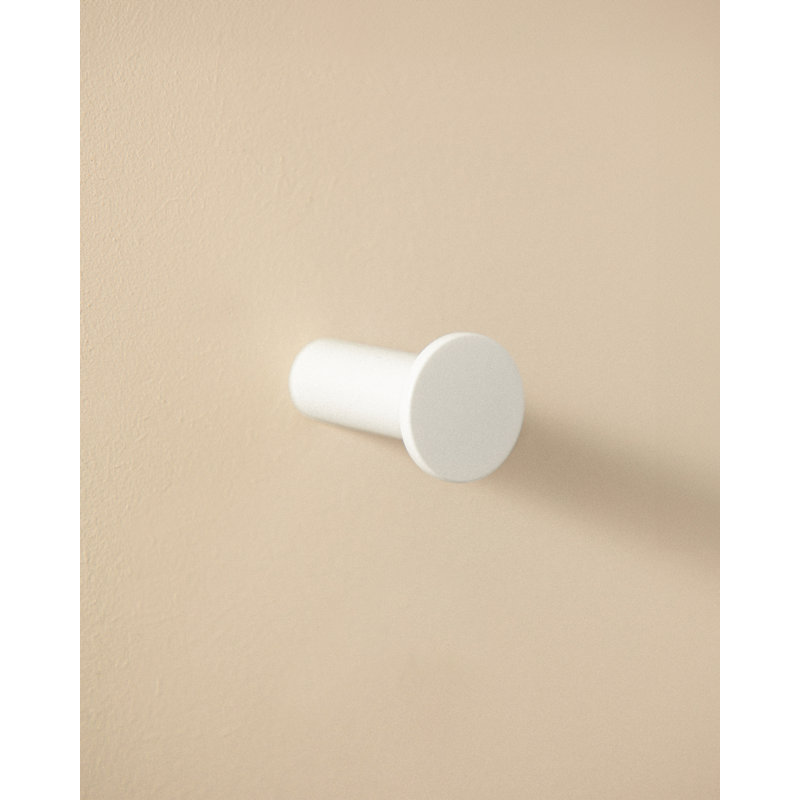 Wall mounted Hook made of Stainless Steel with Screws, White