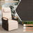 Outdoor 360° Swivel Rattan Recliner Chair Patio Wicker Chaise Lounge Chair-1395732839