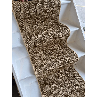 Brilliana Seagrass Herringbone Carpet Stair Runner Like Sisal but Cheaper Free Delivery