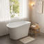 Baignoire de trempage autoportante blanche matte 51 po avec trempage profond 51 po