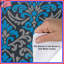 Housses de couette à motif damassé bleu-gris-130426695