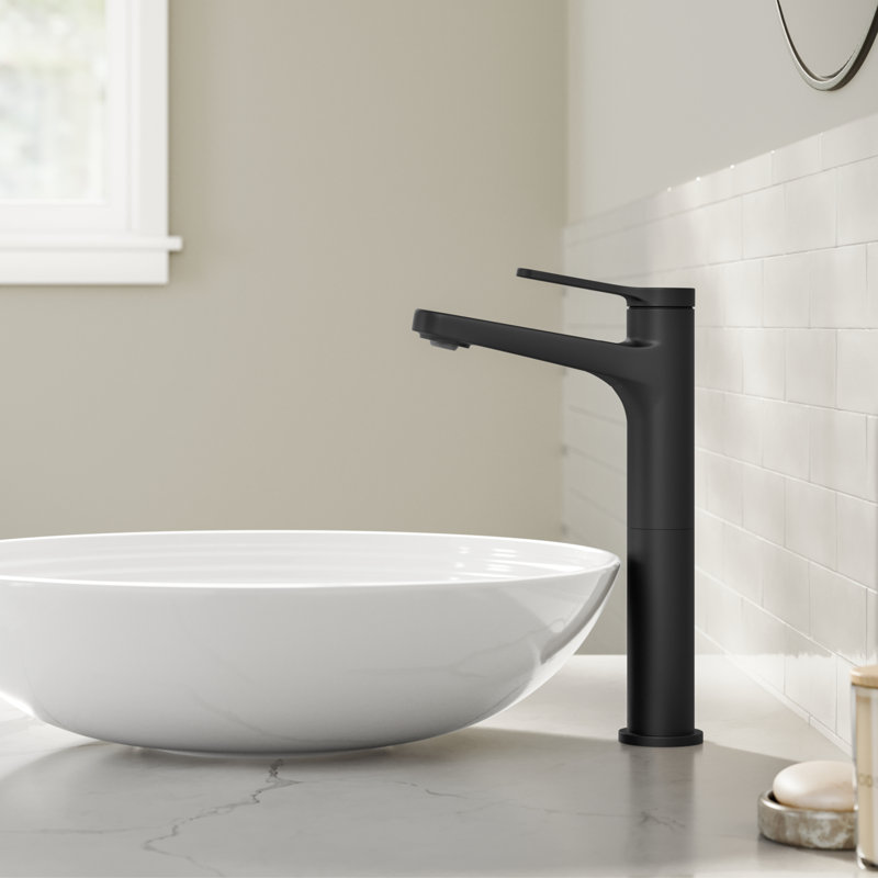 Robinet pour salle de bain KRAUS Indy, Noir mat