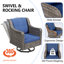 Ensemble de conversation pour l'extérieur avec 2 chaises pivotantes et table d'appoint-129230228