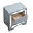 Murry G004800-N Nightstand , Silver