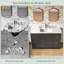 Meuble-lavabo simple 48 po avec comptoir d'évier Adonia, armoire de salle de bain en bois cannelée avec 4 tiroirs et 2 portes -958480807