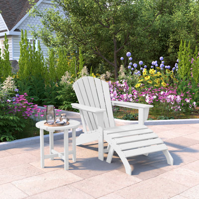 Chaise Adirondack en plastique avec repose-pieds Altura