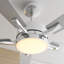 Ventilateur de plafond 52 po à DEL à intensité variable moderne avec moteur CC réversible et télécommande-804887631-804887626-804887630