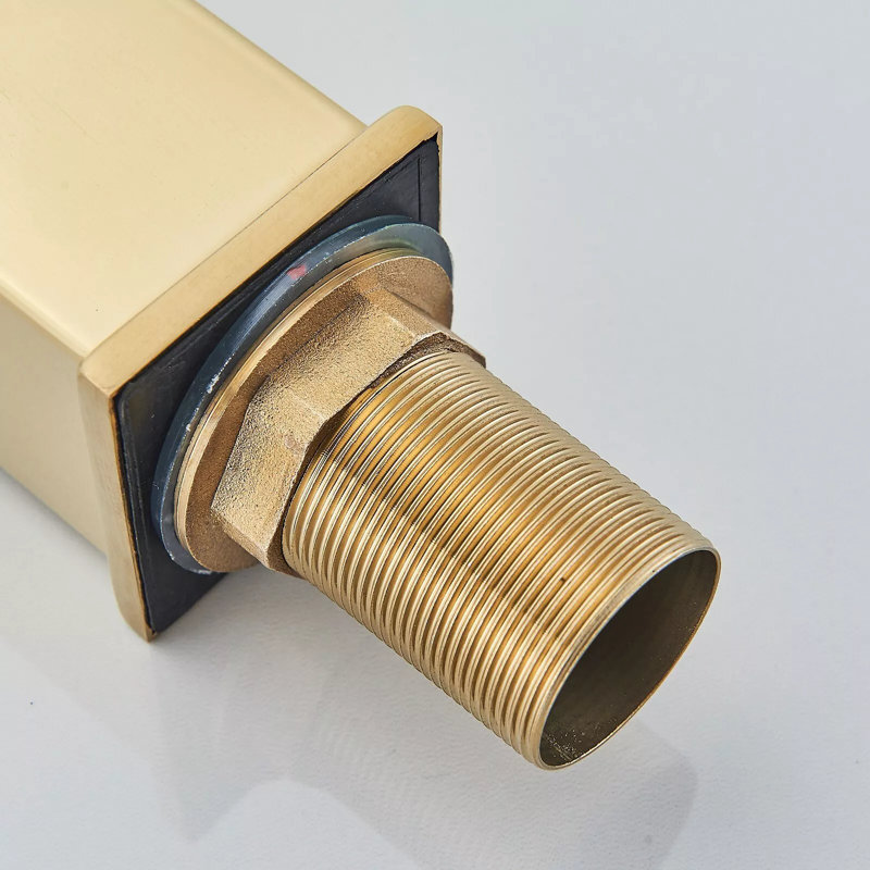 Abrien Brushed Gold Tall Bathroom Sink Tap Waterfall Vessel Mixer Taps Single Lever Mono Basin Mixer