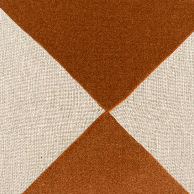 Deveraux Diamond Square Pillow Cover & Insert, Pumpkin