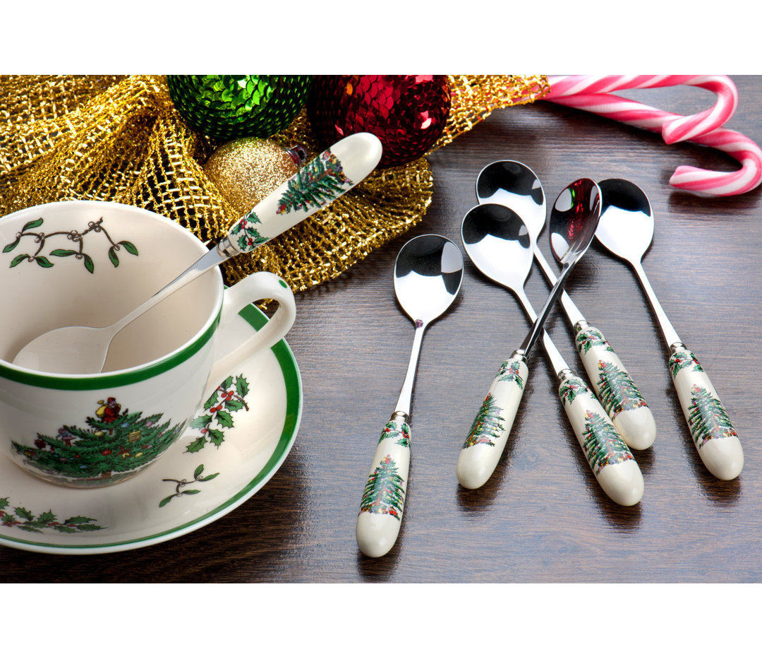 Spode Christmas Tree Teaspoons 6" (Set of 6) Spode