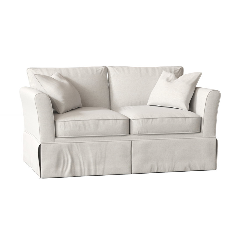 Causeuse rembourrée 63 po Shelby, Mélange de lin naturel Bevin