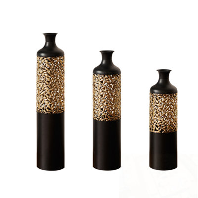 3-Piece Handcrafted Metal Floor Decoteau Set