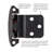 Surface Self-Closing Variable overlay, 3/8 Inch Inset Face Frame Self-Close - Black Iron - Cabinet Door Hinges (Set of 2)-125303920-125303925