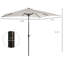 Parasol solaire de 9 pi x 7 pi Outsunny, parasol de patio éclairé à DEL pour table ou base avec inclinaison et manivelle, parasol d'extérieur pour jardin, terrasse, cour, piscine, plage-143126677
