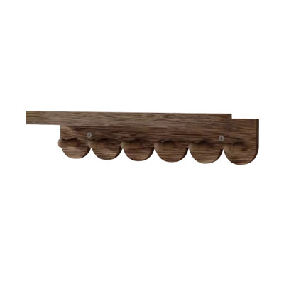 Porte-crochets mural non-rouillé avec 6 crochets pour la salle de bain Cuisine Salon Serviettes suspendues Chapeaux Outils, etc. 5 ml
