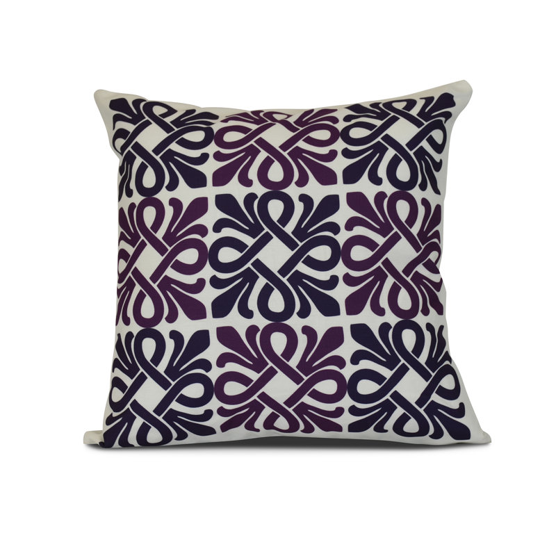 Housse et coussin de coussin carré d'extérieur Tropical Resort, 20 po x 20 po, Violet