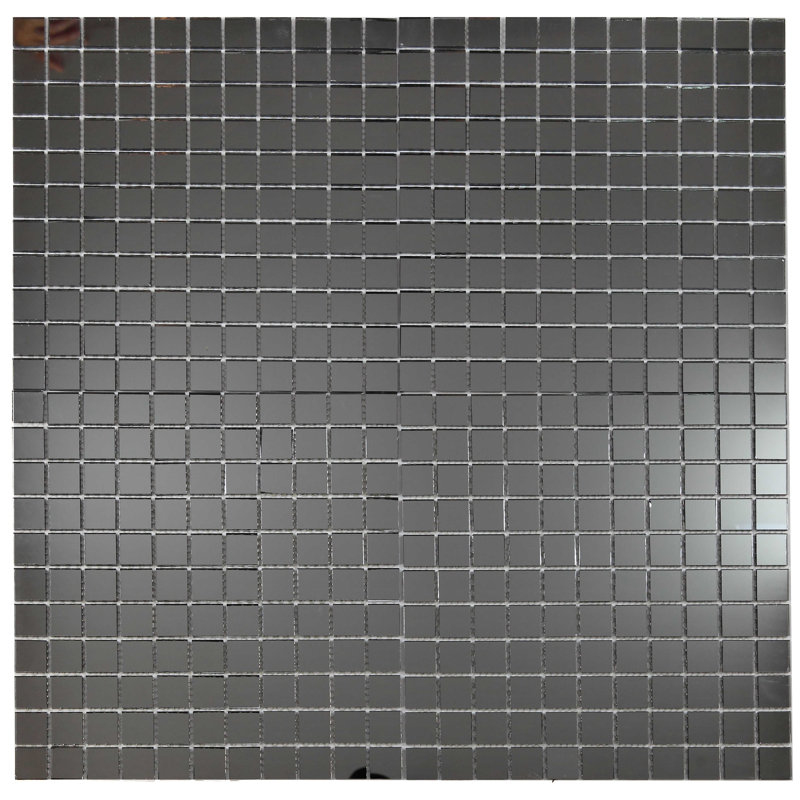 Reflections 1 in. x 1 in. Diamond Grade Glass Mirror Straight Edge Square Mosaic Decorative Kitchen & Bathroom Wall Tile