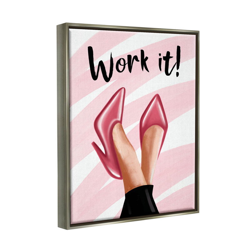 «Work It Fashion Heels», estampe numérique par Elizabeth Tyndall, H 21 po x l 17 po x P 1,7 po, Estampe numérique Farmhouse