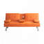 Canapé-lit de bureau multifonctionnel en cuir orange de 67 pouces avec table basse, conception à double pli, postures réglables-1266656558-1255983125-1142100414