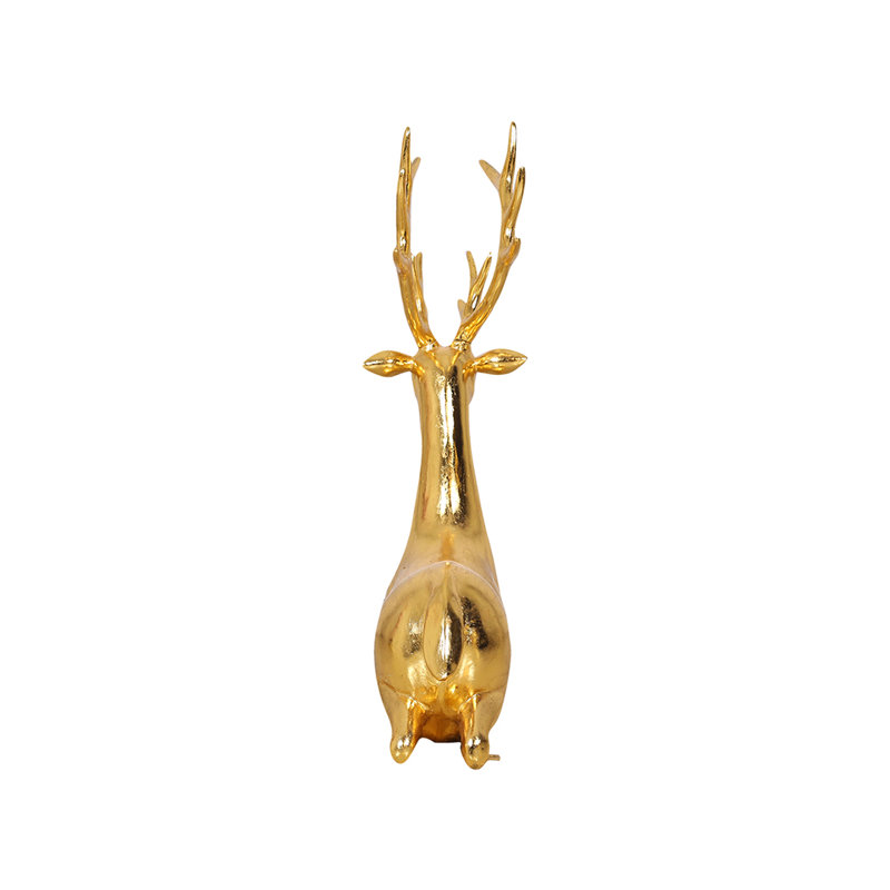 Statues de cerfs assis [feuille d'or]