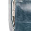 Pouf carré en cuir véritable bleu sarcelle de 18 po Manning
