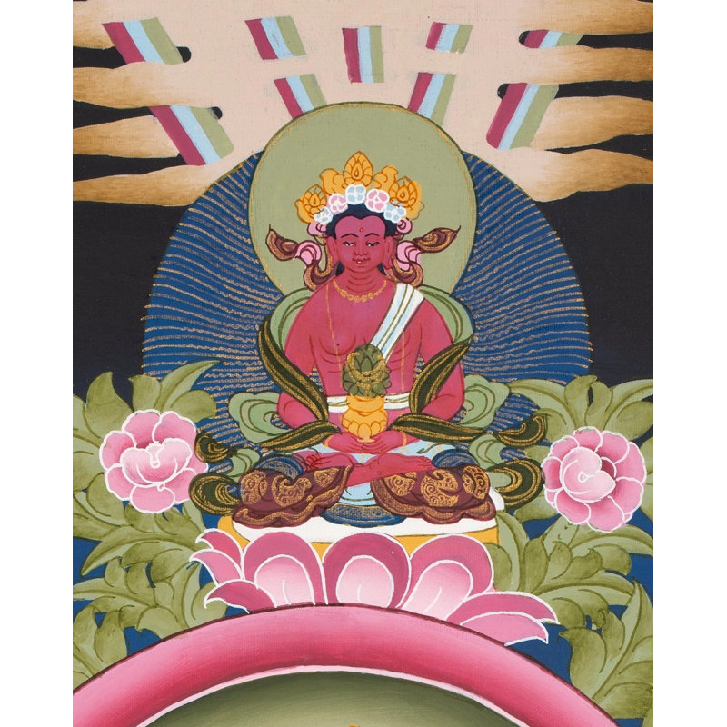 Goddess White Tara Thangka (Brocadeless Thangka)