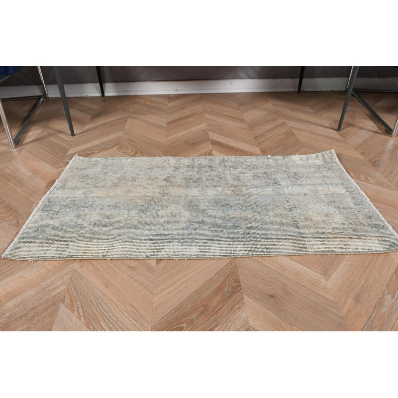 Elegant Handwoven Wool Turkish Rug With Natural Dye And Rustic Charm Suitable For Hallway Or Runner Rug Placement
