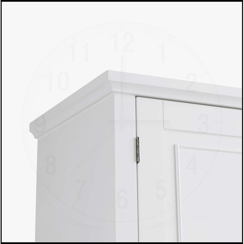 Versatile Bathroom Cabinet With Multiple Compartments And Adjustable Shelves For Optimal Storage, White