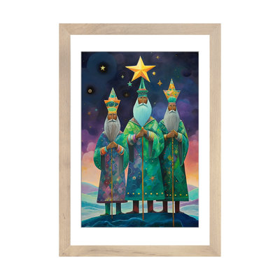«We Three Kings», reproduction d'art murale, papier d'art encadré