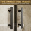 Porte de douche coulissante double encadrée avec verre trempé de 1/4 po de 50 po à l 54 po x H 70 po-759472830