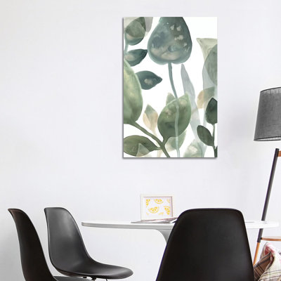 Water Leaves I 1 Piece Wrapped Canvas Painting