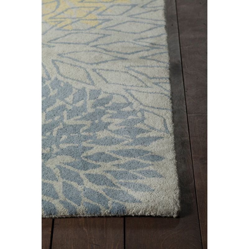Handmade Gray Wool Rectangular 8' x 10' Tufted Area Rug