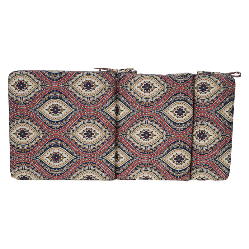 Coussin de chaise d'extérieur, L 18 po x P 18 po, Rouge / brun clair / Jasmina Lakewood marocain