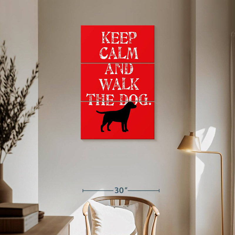 Tergel Keep Calm Labrador, 57" H x 36" W