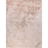 Exquisite Rugs Sumo Shag Handmade Handloomed Polyester/Microfiber Pink Area Rug