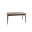 Table de salle à manger rectangulaire en bois massif et mélamine, fini noyer contemporain (1 pièce).