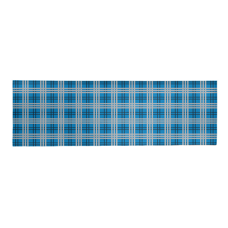 Tapis à carreaux bleu, Tapis de couloir 2 pi 6 po x 8 pi
