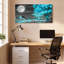 Ensemble de 1 tableau sur toile tendue représentant un paysage d'arbre et de lune cybernétique-745979947