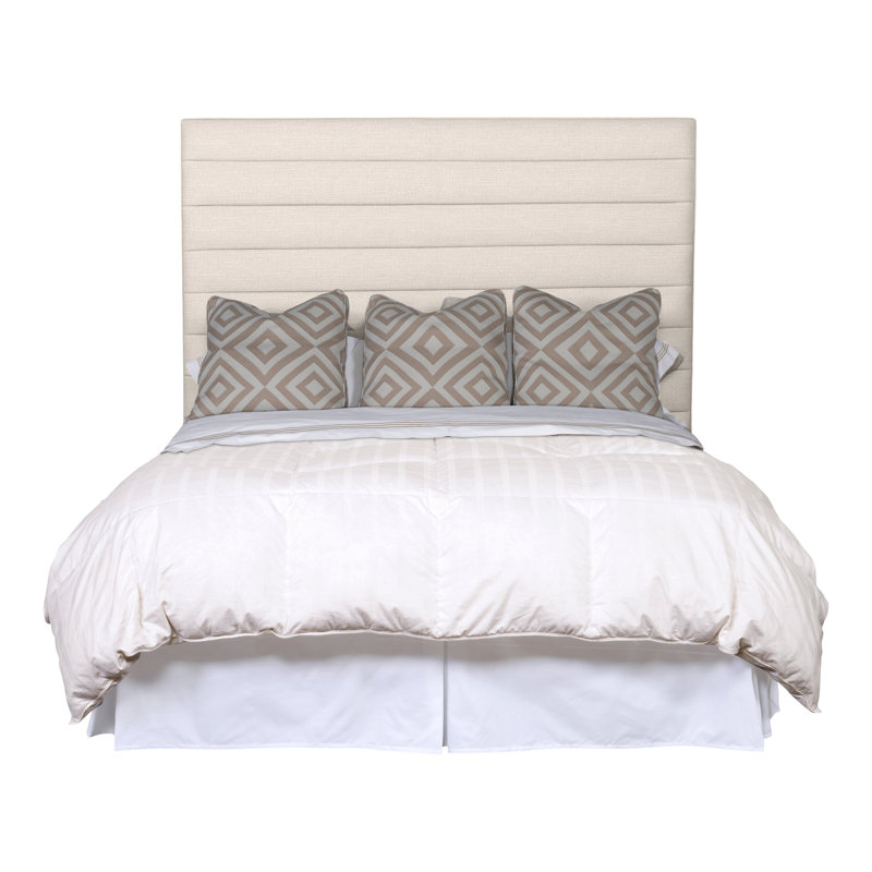 Très grande tête de lit tapissier Kelsey, Perigold ‑ flanelle en chenille somptueuse II 