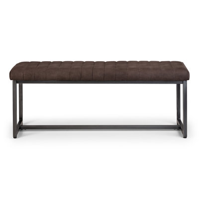 Armor Faux Leather Upholstered Bench