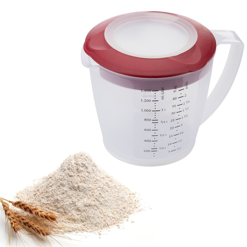 Westmark Multipurpose Measuring Cup And Mixing Pitcher With Splash Guard, 47-Ounce (Red), Red