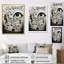 «Black White Opt Art Illusory Reflections II», reproduction sur toile-2053779466-2053779465