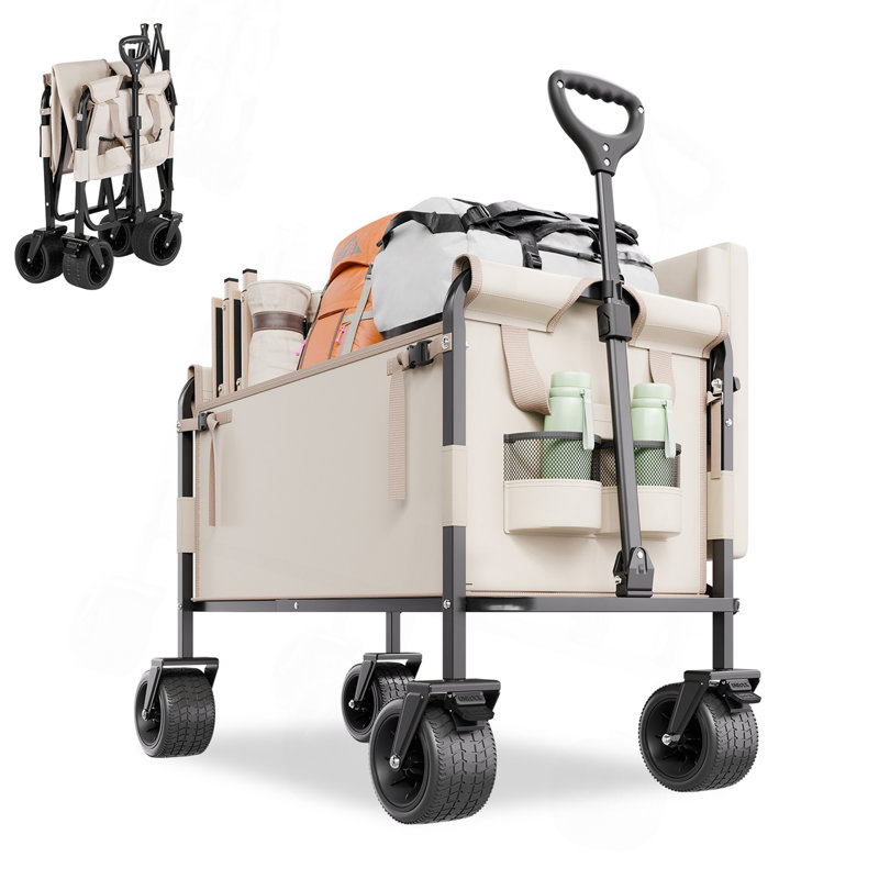 Le chariot de chariot pliable se convertit en charge de 550 lb et en chariot utilitaire de 220 L pour le camp